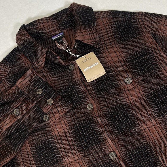 NWT Patagonia Womens Large Mauve Plaid Fjord Loft Blanket Overshirt Jacket - Picture 1 of 7